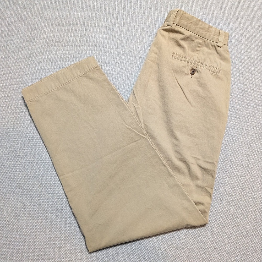 Brooks Brothers Men's 32x32 Khaki Chino Pants 100% Cotton Flat Front